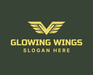 Military Feather Wings logo design