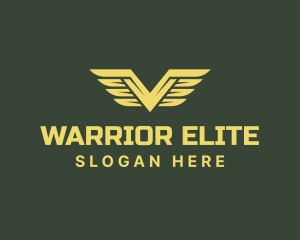 Military Feather Wings logo design