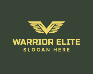 Military - Military Feather Wings logo design