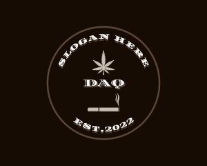 Cigarette - Smoking Marijuana Leaves logo design