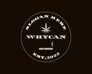 Wordmark - Smoking Marijuana Leaves logo design
