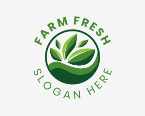 Fresh Organic Leaf logo design