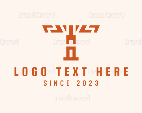 Aztec Totem Pole Logo