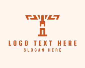 Aztec Totem Pole Logo