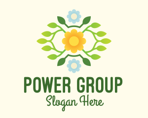 Royal - Flower & Leaves Wreath logo design