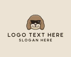 Fluffy Cool Pet Dog logo design