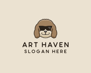 Fluffy Cool Pet Dog logo design