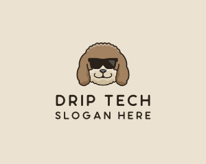 Fluffy Cool Pet Dog logo design