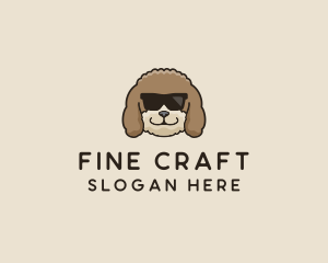 Fluffy Cool Pet Dog logo design