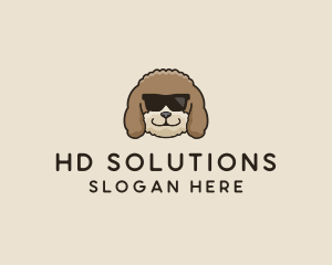 Fluffy Cool Pet Dog logo design