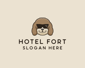 Fluffy Cool Pet Dog logo design