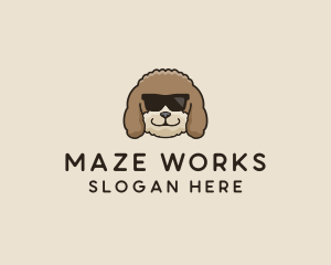 Fluffy Cool Pet Dog logo design