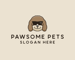 Fluffy Cool Pet Dog logo design