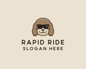 Fluffy Cool Pet Dog logo design