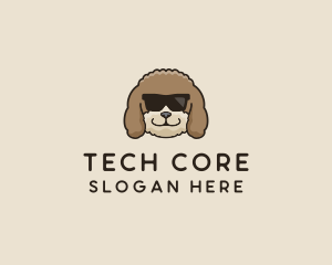 Fluffy Cool Pet Dog logo design