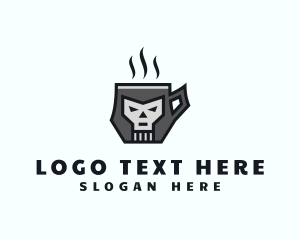 Skeleton - Skull Rockstar Mug logo design
