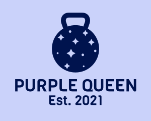 Purple Space Kettlebell  logo design