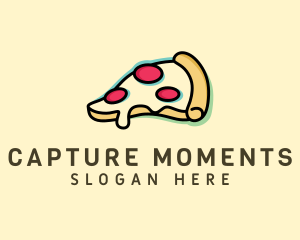 Pizza Slice Anaglyph Logo