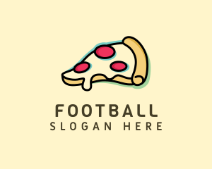 Icon - Pizza Slice Anaglyph logo design