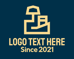 Lounge - Yellow Home Lamp logo design
