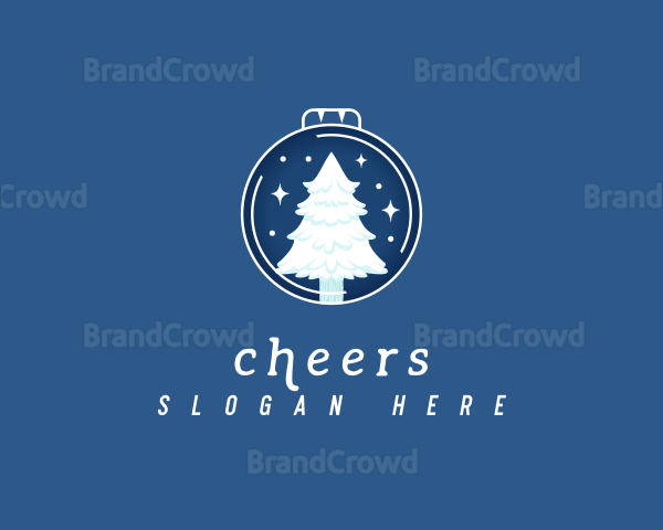 Winter Christmas Tree Logo