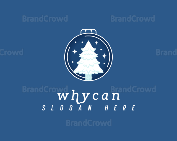 Winter Christmas Tree Logo