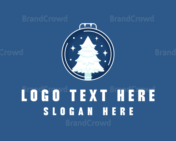 Winter Christmas Tree Logo