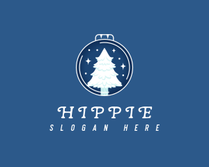 Winter Christmas Tree Logo