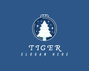 Winter Christmas Tree Logo