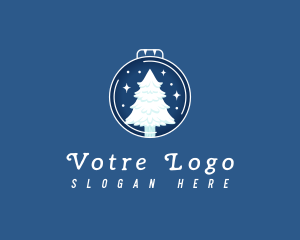 Winter Christmas Tree Logo