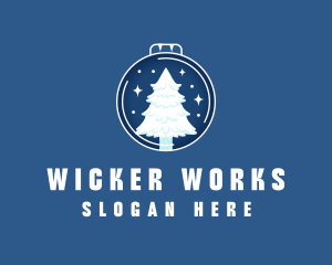 Winter Christmas Tree Logo