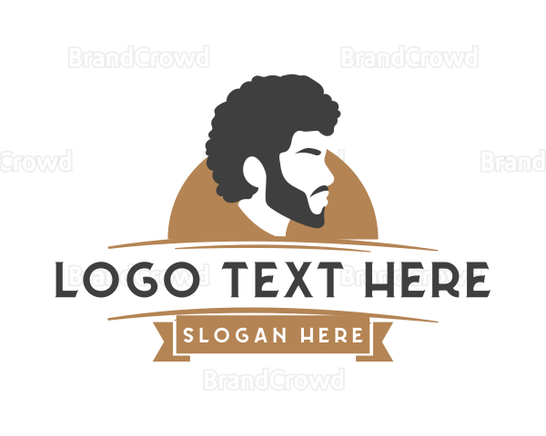 Man Beard Model Logo
