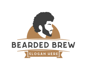 Man Beard Model logo design