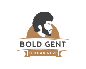 Man Beard Model logo design