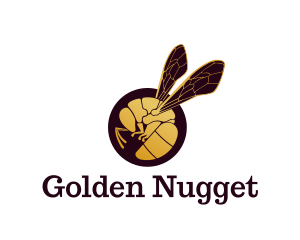 Golden Wasp Wings logo design