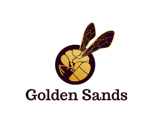 Golden Wasp Wings logo design