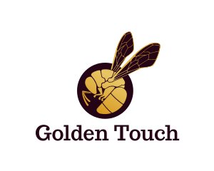 Golden Wasp Wings logo design