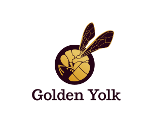 Golden Wasp Wings logo design