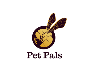 Golden Wasp Wings logo design