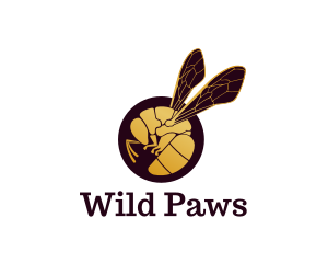 Golden Wasp Wings logo design