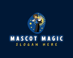 Magician Rabbit Trick logo design