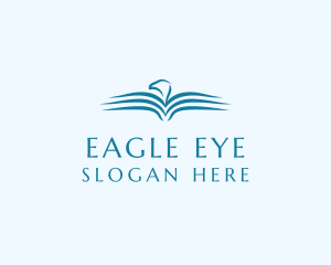 Eagle Book Wings logo design