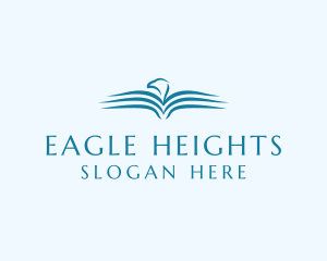 Soaring - Eagle Book Wings logo design