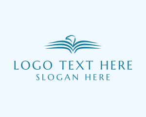 Library - Eagle Book Wings logo design