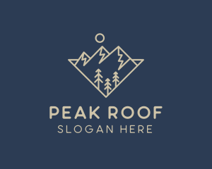 Minimalist Mountain Peak logo design