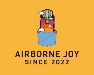 Hot Air Balloon Travel Phone logo design