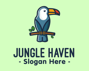 Tropical Toucan Bird logo design