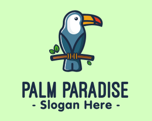 Tropical Toucan Bird logo design