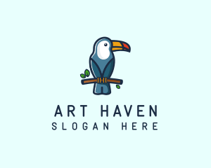 Tropical Toucan Bird logo design