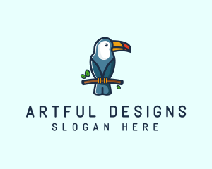 Tropical Toucan Bird logo design